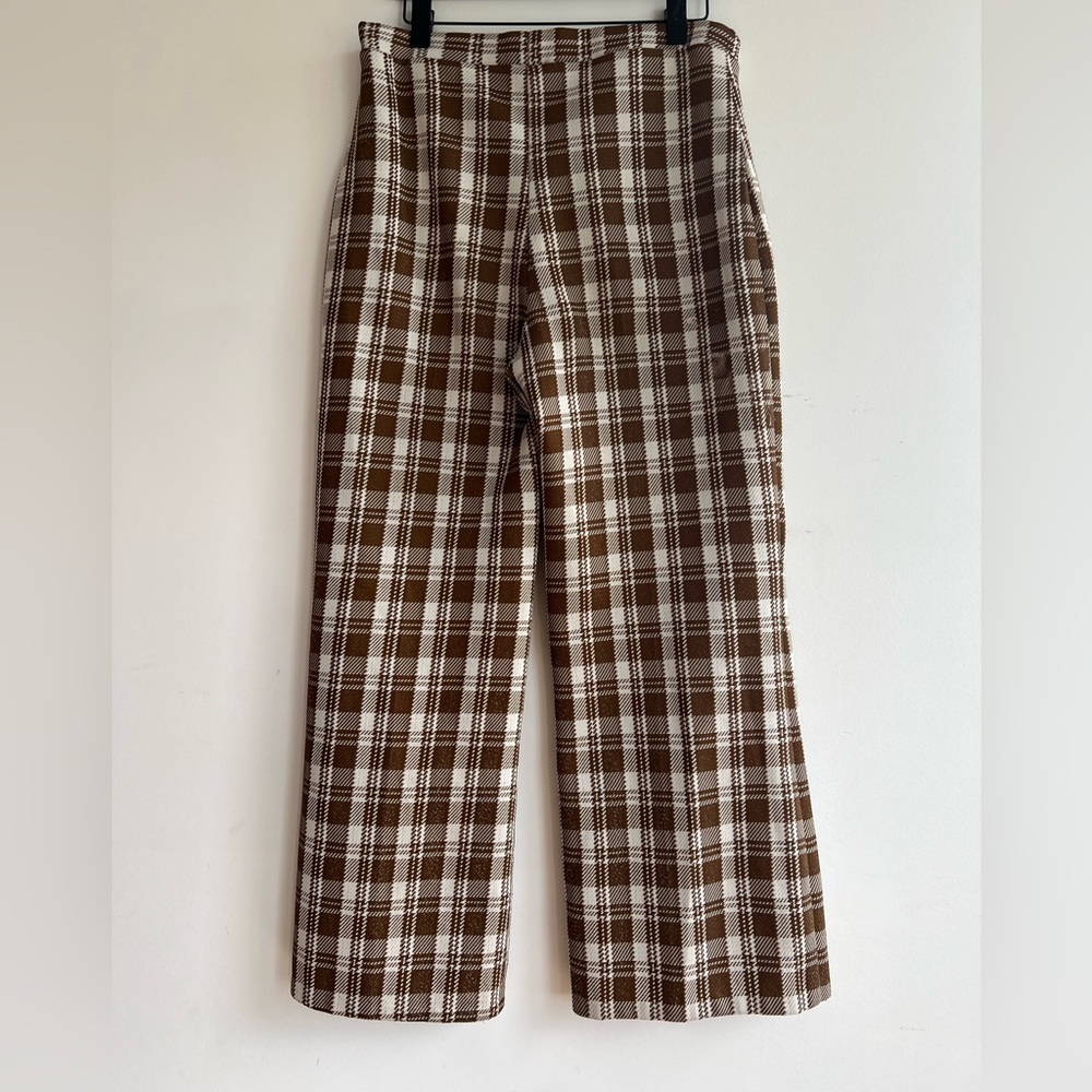 Vintage 70s Pykettes Disco Style Rock&Roll High rise checkered Pants - Picture 3 of 10